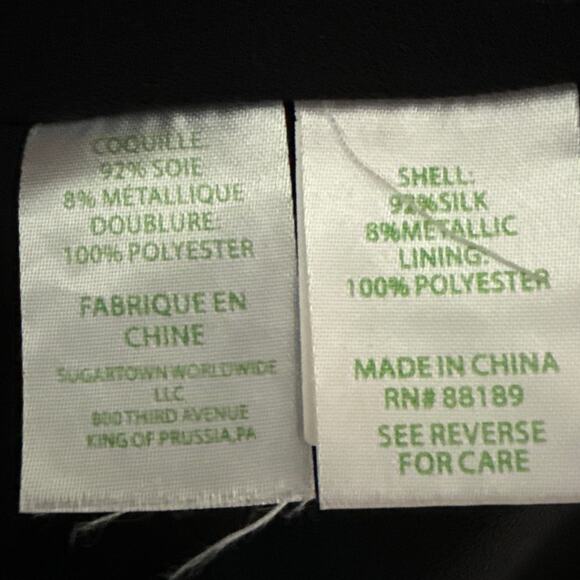 Lilly Pulitzer Amory Pinata Starry Clip Metallic Chiffon Top Black Size Medium - Picture 12 of 12